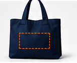 Bag logo placement