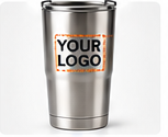 Tumbler logo placement