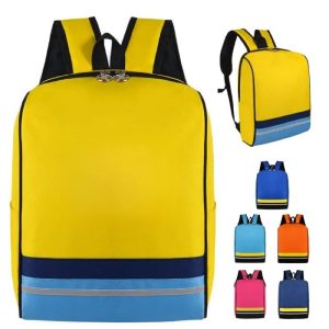 Stylish Striped School Backpack for Kids with Vibrant Colors