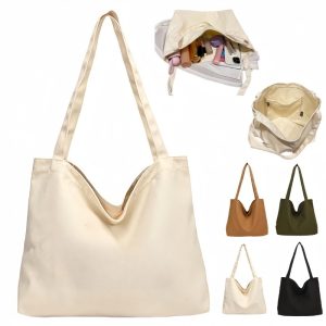 Canvas Tote Bag Large Capacity Reusable Shopping Tote
