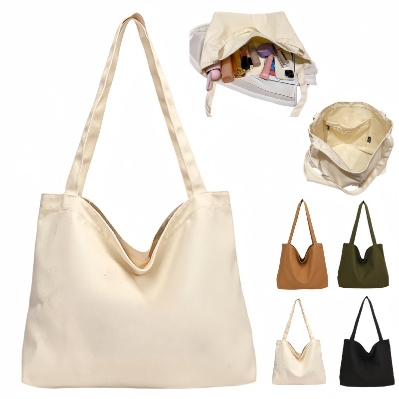 Canvas Tote Bag Large Capacity Reusable Shopping Tote