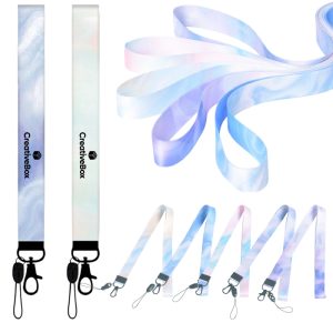 3/4" Full Color Polyester Wrist Lanyard with ID Holder
