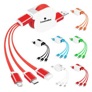 3-in-1 Retractable Charging Cable for Phones and Devices