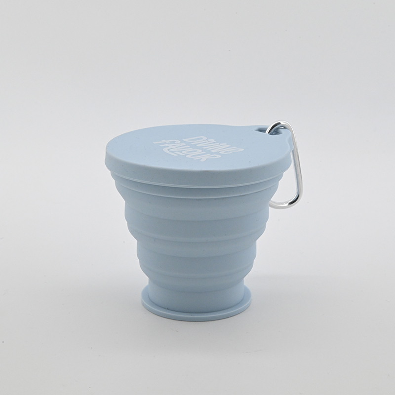 Food Grade Silicone Collapsible Camping Cup Weighted Base