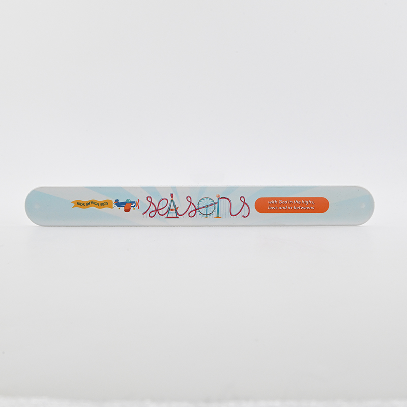 Custom Logo Slap Bracelet PVC Silicone Snap Wristband