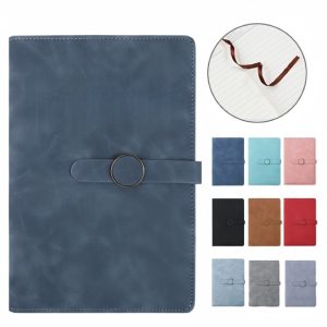 A5 Leather Journal Notebook with Strap Closure - 200 Pages