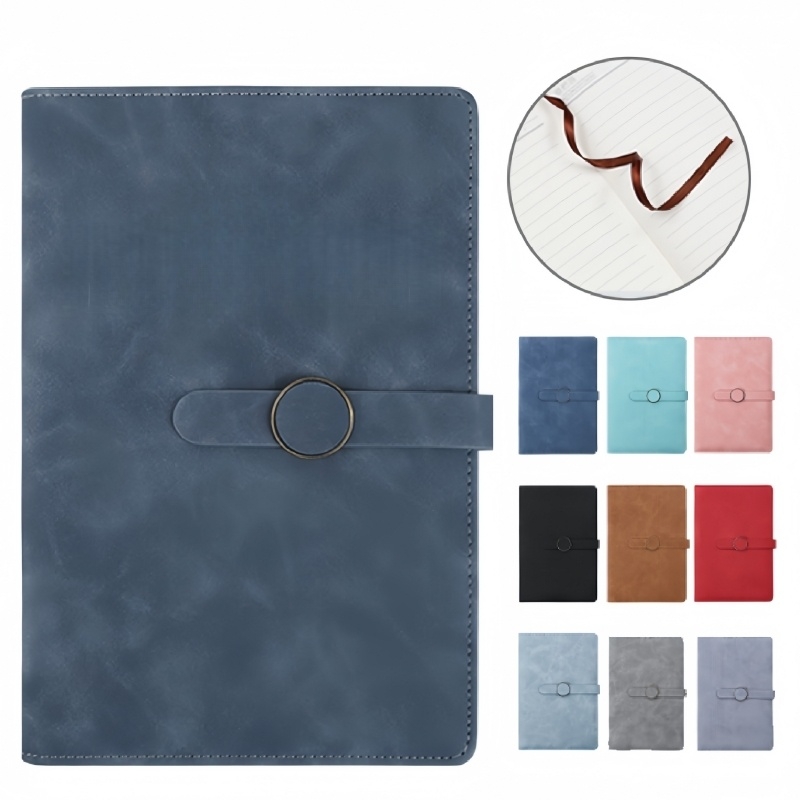 A5 Leather Journal Notebook with Strap Closure - 200 Pages
