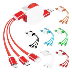 3-in-1 Retractable Charging Cable for Phones and Devices
