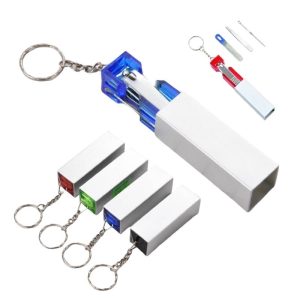 2-in-1 Custom Manicure Pillar Nail Clipper Keychain