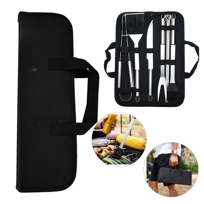 9PCS Stainless Steel BBQ Grill Tool Set with Carry Case