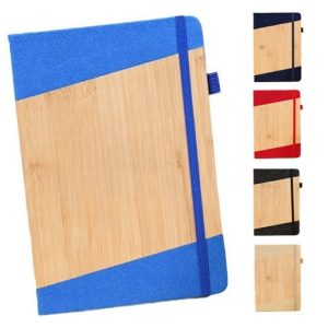 Custom Eco Bamboo Cover Notebook with Elastic for Promo