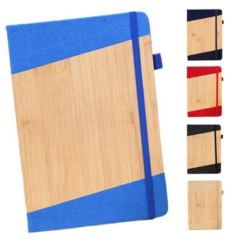 Custom Eco Bamboo Cover Notebook with Elastic for Promo