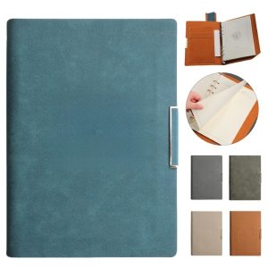 PU Leather A5 Magnetic Sketchbook with Card Holder