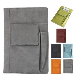 PU Leather Notebook with Phone Pocket and Card Holder