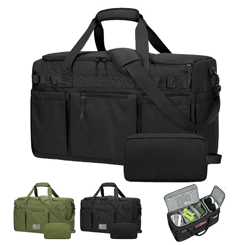 Tactical Waterproof Duffel Bag with Shoe Compartment