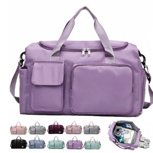 Stylish Travel Duffel Bag with Shoe Compartment for Gym