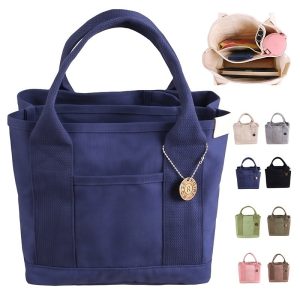 Canvas Mini Tote Bag Compact Organizer for Everyday Use
