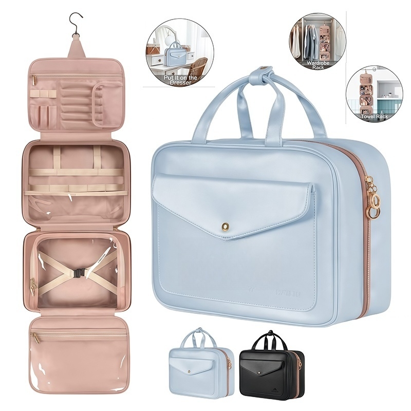 Hanging Travel Toiletry And Makeup Organizer Large Capacity
