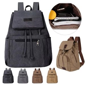 Canvas Backpack With Laptop Compartment For School