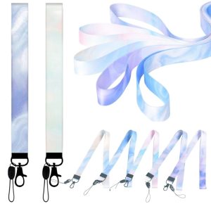 3/4" Full Color Polyester Wrist Lanyard with ID Holder