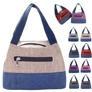 Insulated Lunch Bag Reusable Tote With Zipper