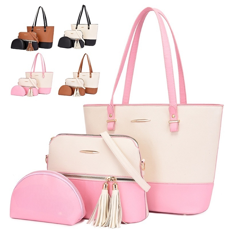 Women's Tote Handbag Purse Set With Shoulder