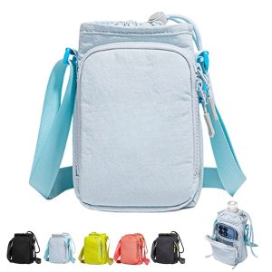 Water Bottle Crossbody Bag Multi Pocket Travel Organizer