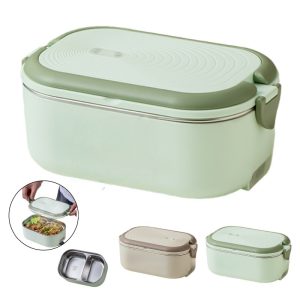 Electric Lunch Box Stainless Steel Portable Food Warmer