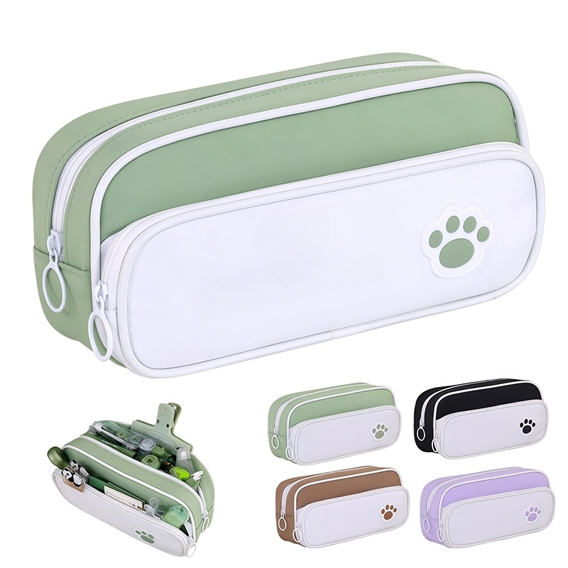 Double Layer Pencil Case for Students and Office Supplies